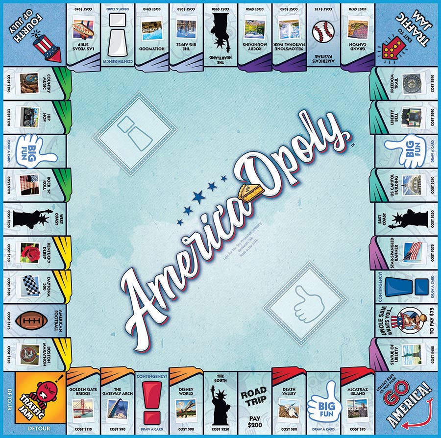 America-Opoly Board Game, by Late for the Sky