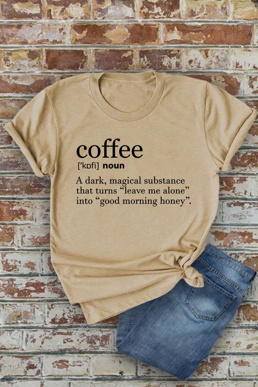 Coffee Definition, Unisex Round Neck T-Shirt