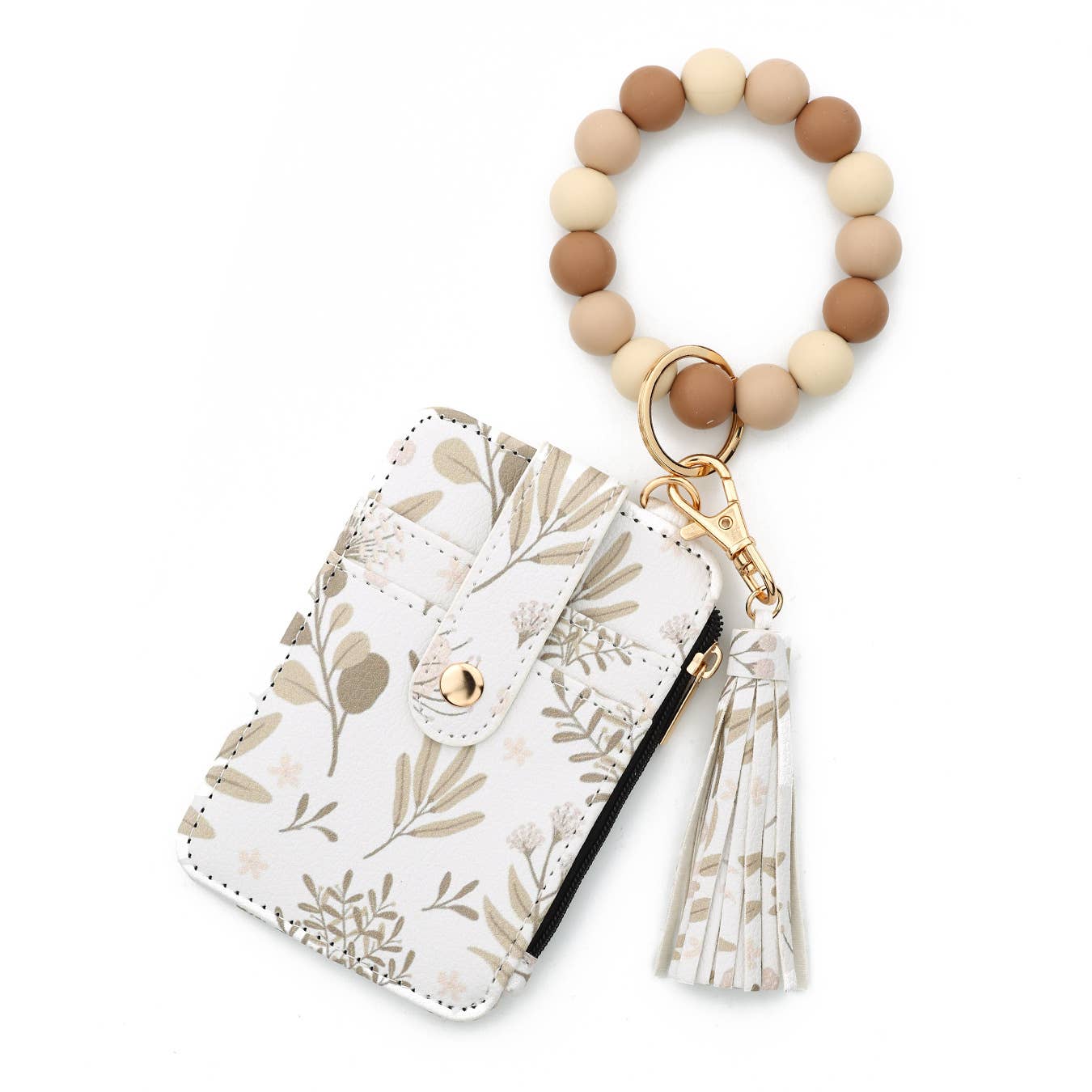 Plant Bow Print Card Holder Bracelet Keychain