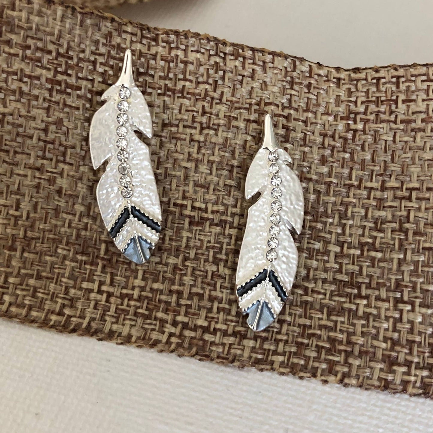 Eagle Feather Jewelry Earrings, Petite / Post on CARD