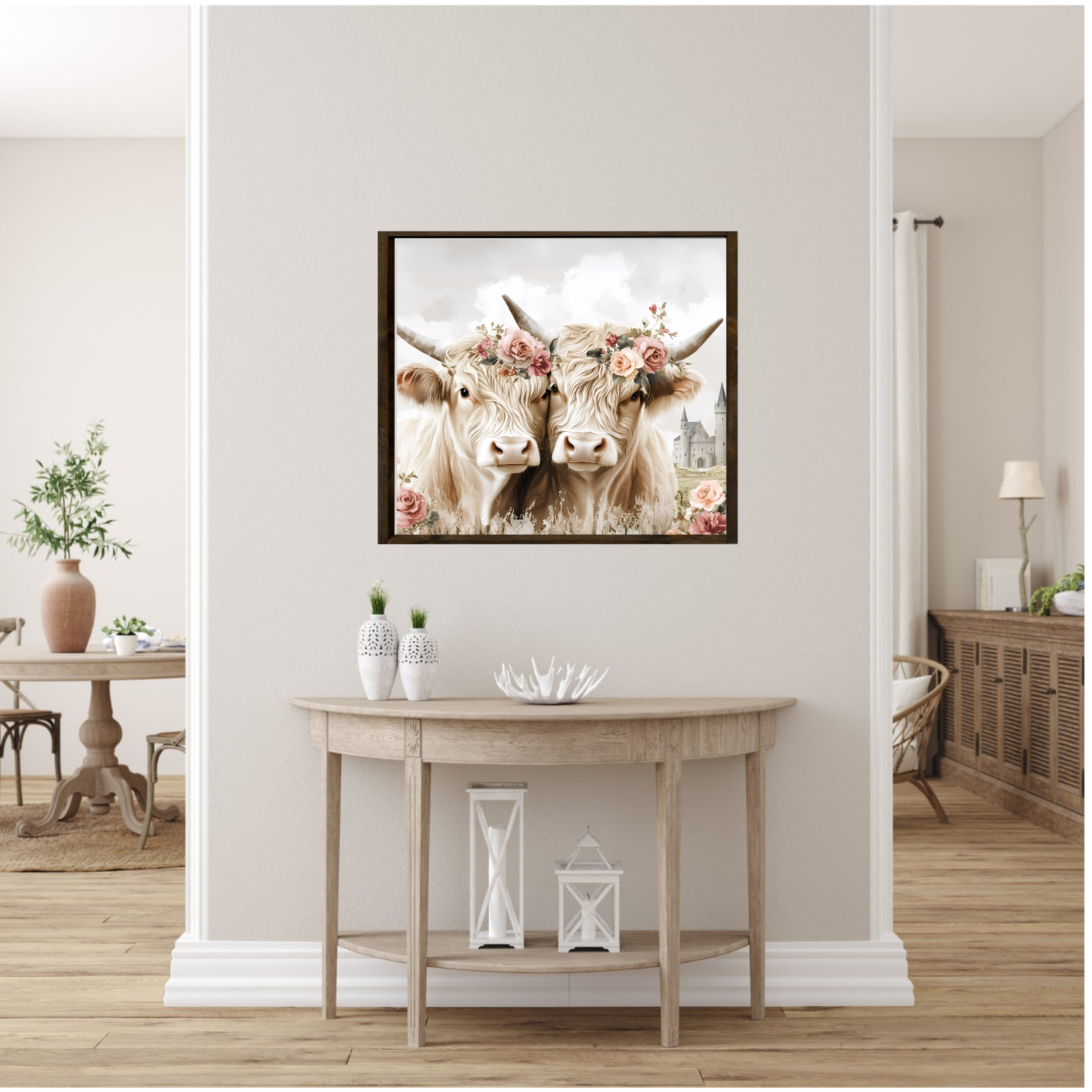 Sister's Highland Cow Farmhouse Sign