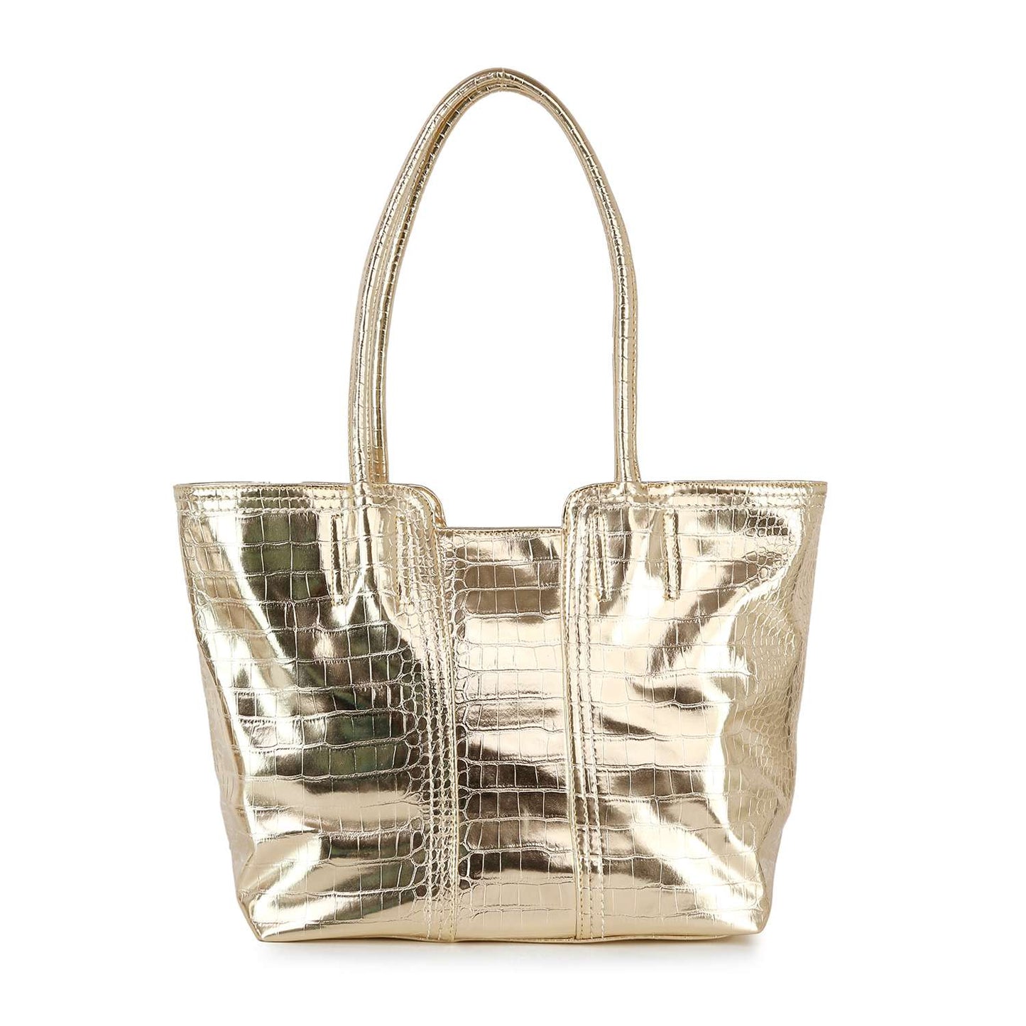 Studded Embossed Tote Handbag