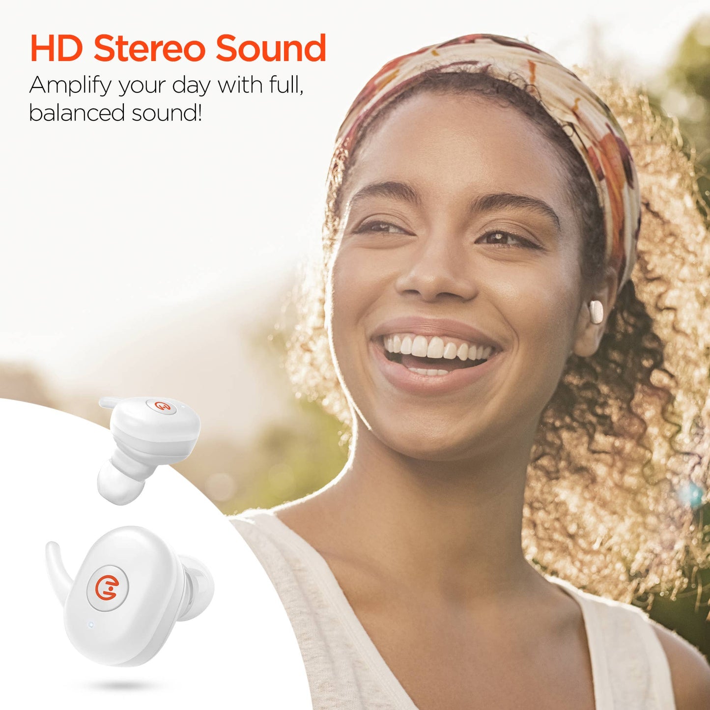 Active True Wireless Earbuds USB-C White