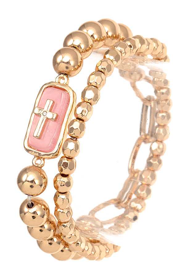 SEMI PRECIOUS BEAD ACCENT BRACELET 168