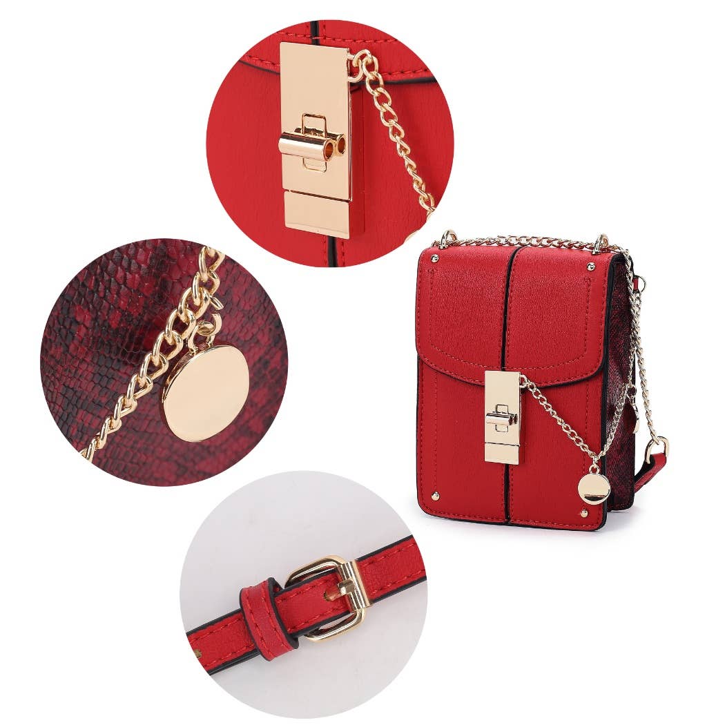 Iona Crossbody Handbag Vegan Leather Women By Mia K