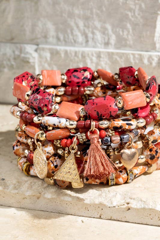 Natural Stone Layered Bracelet Set