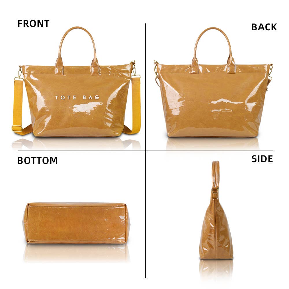 PVC Handbag Letter Tote Bag Crossbody Bag