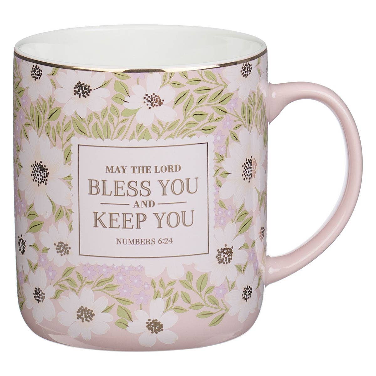 Mug Pink Blossom The Lord Bless You and Keep You Num. 6:24