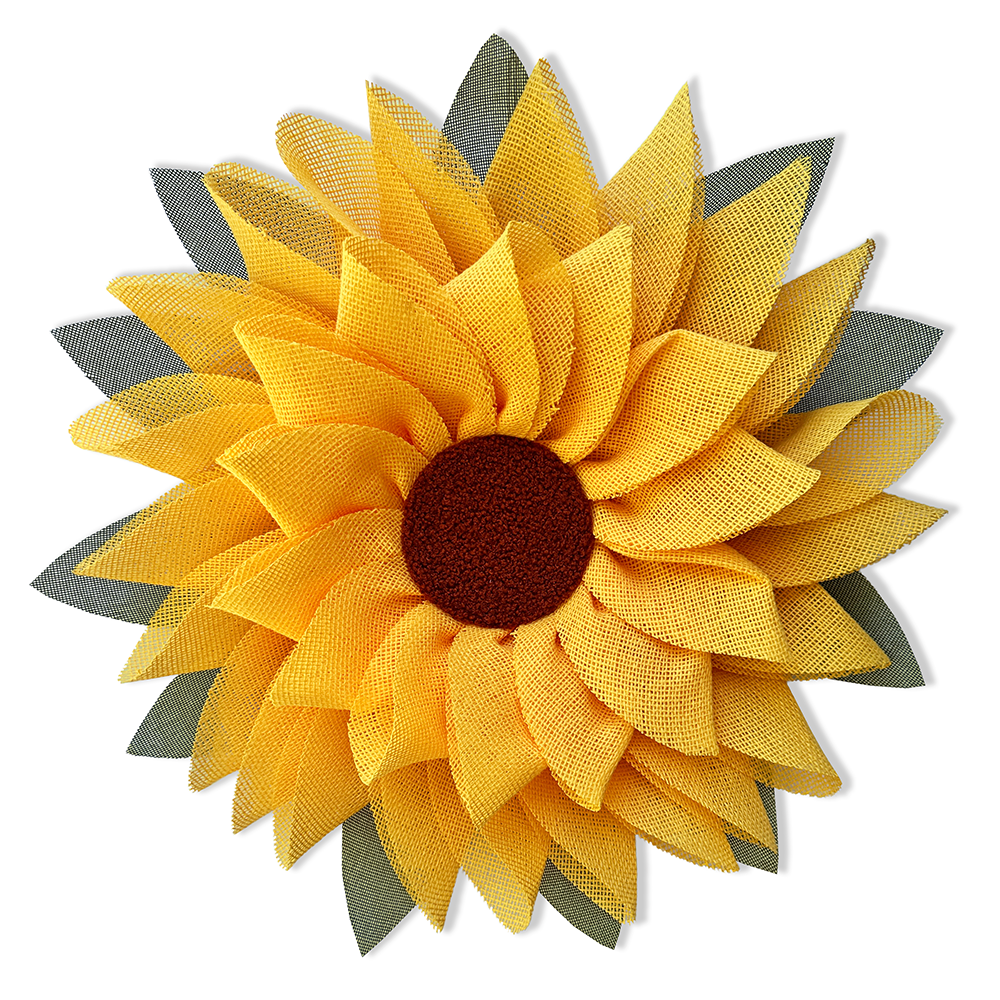 Charming Burlap Sunflower 22" Wreath, Vintage Door Decor