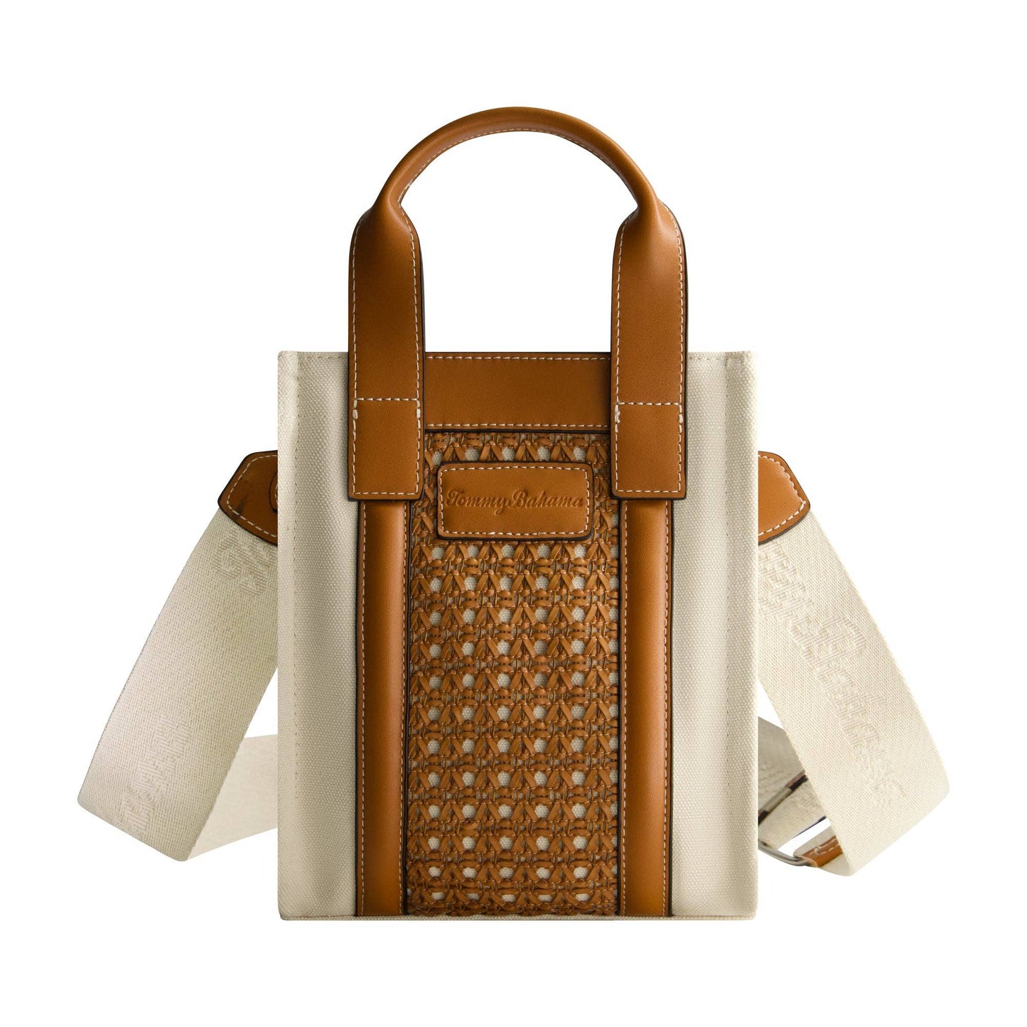 Tommy Bahama Woven North-South Tote, BROWN