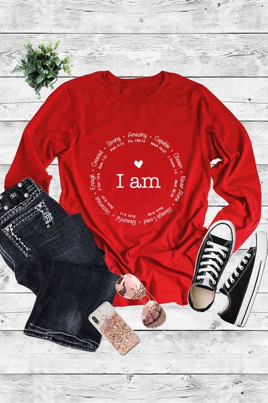 I am Powerful, strong, amazing,Christian,Long Sleeve T-Shirt