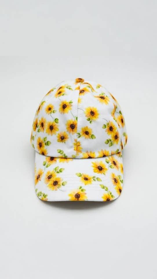 RAVEbandz Printed Baseball Cap - Sunflowers