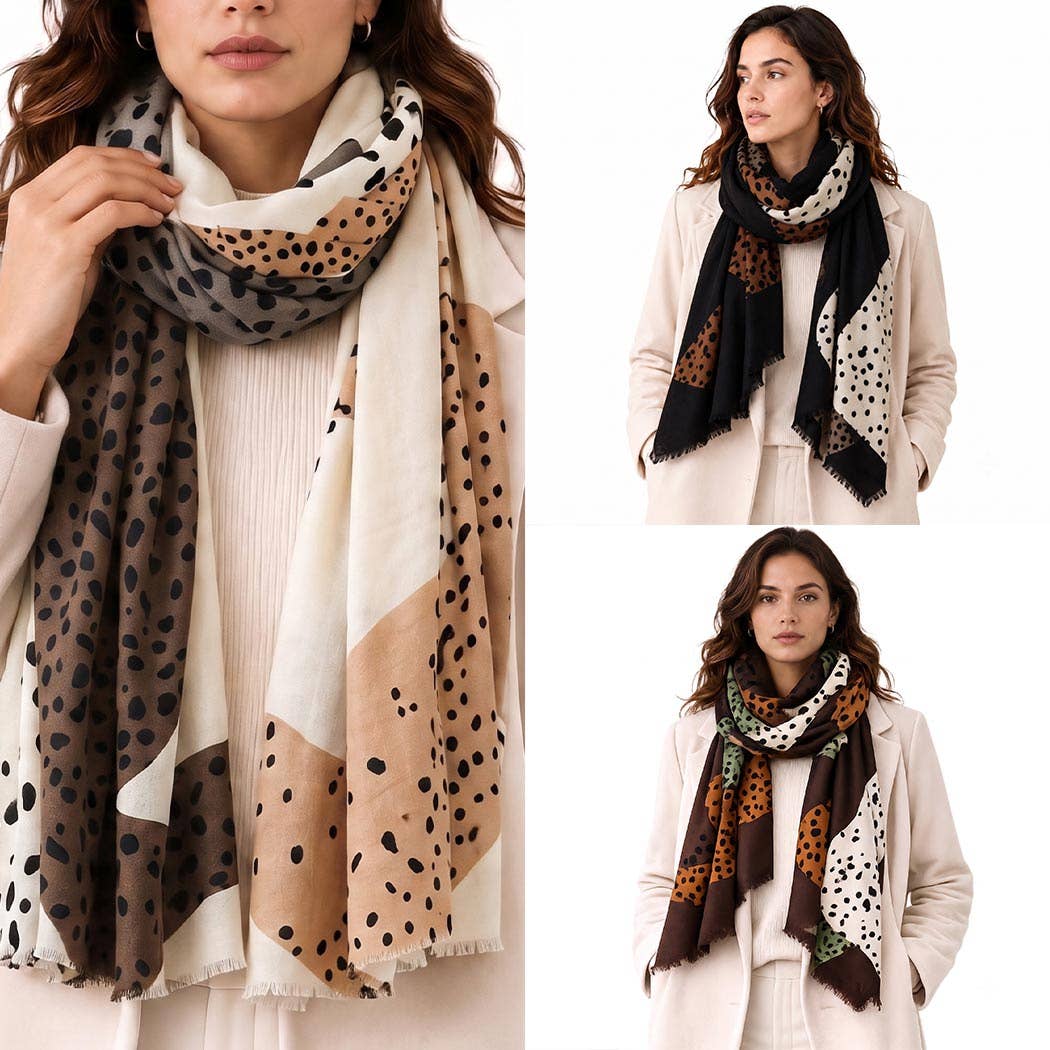 Oversized Leopard Print Long Scarf