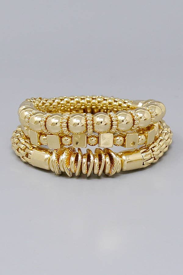 Stacked Mixed-Bead Stretch Bracelet Set