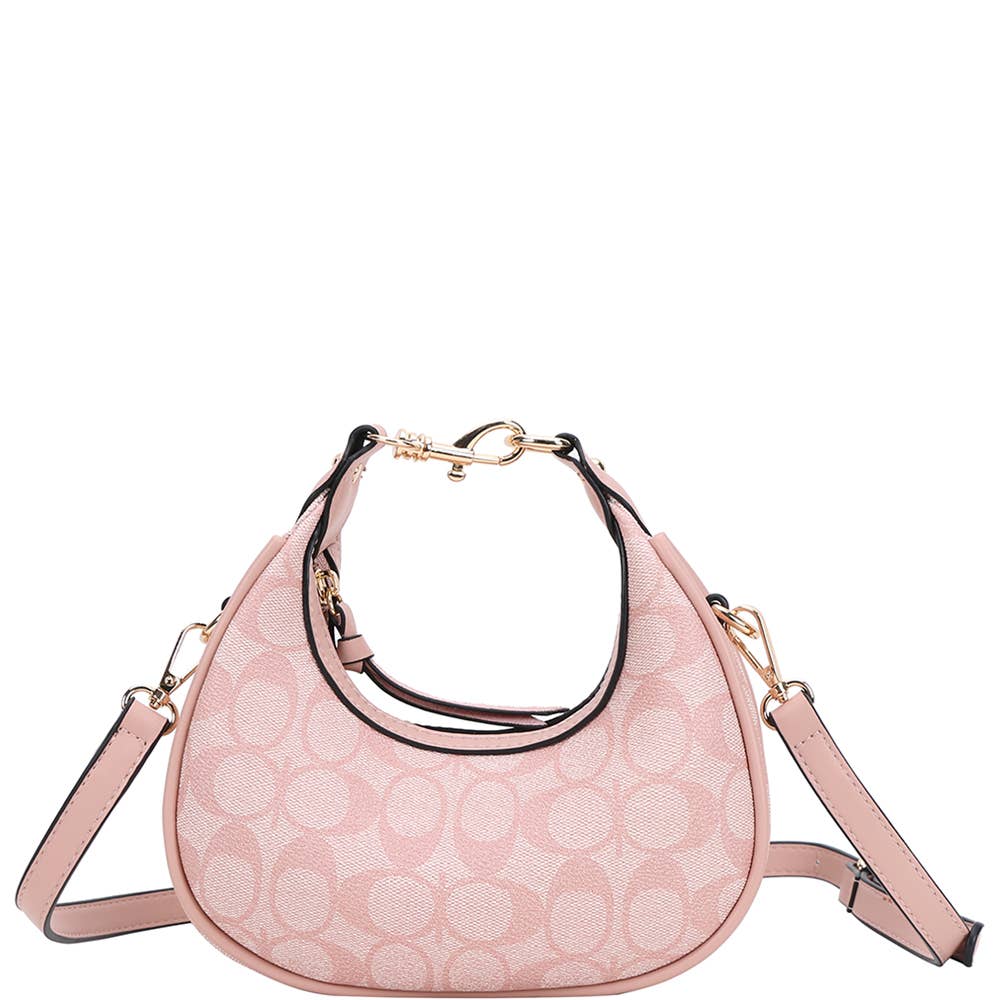 Oval Print Design Crossbody Bag
