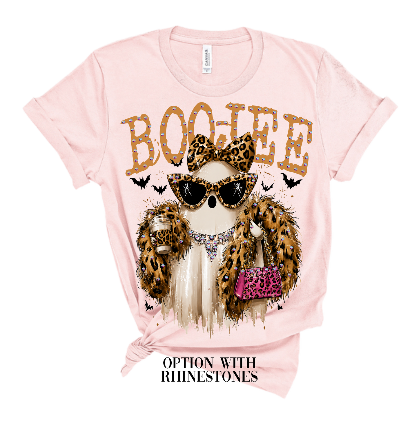Boo-Jee Ghost Blingy Rhinestone Graphic Tee