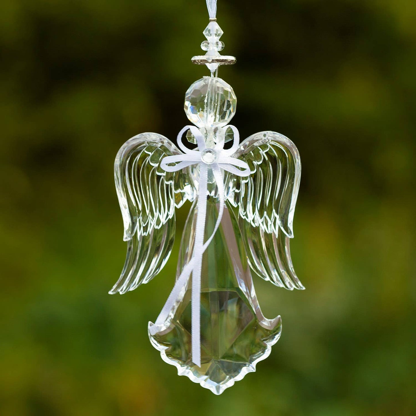 Hanging Clear Acrylic Angel Ornaments in 6 Assorted Styles