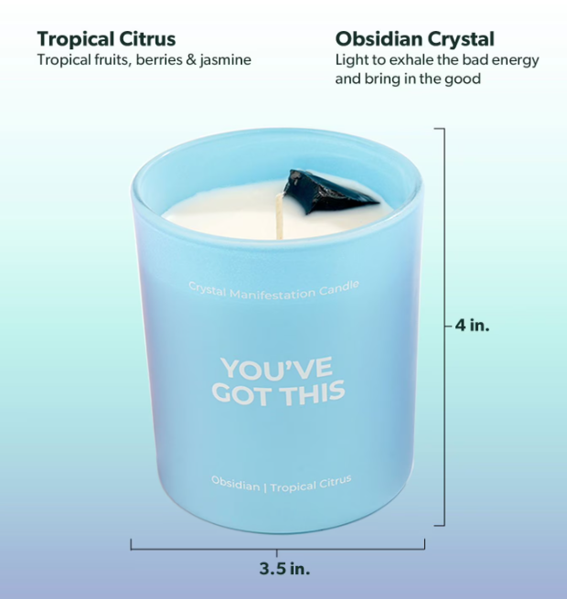 Jill Zarin Crystal Manifestation Candle –10 oz x 3, SelfLove