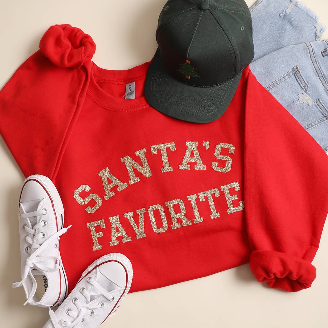 SANTA'S FAVORITE Heavyweight Fleece Sweatshirt