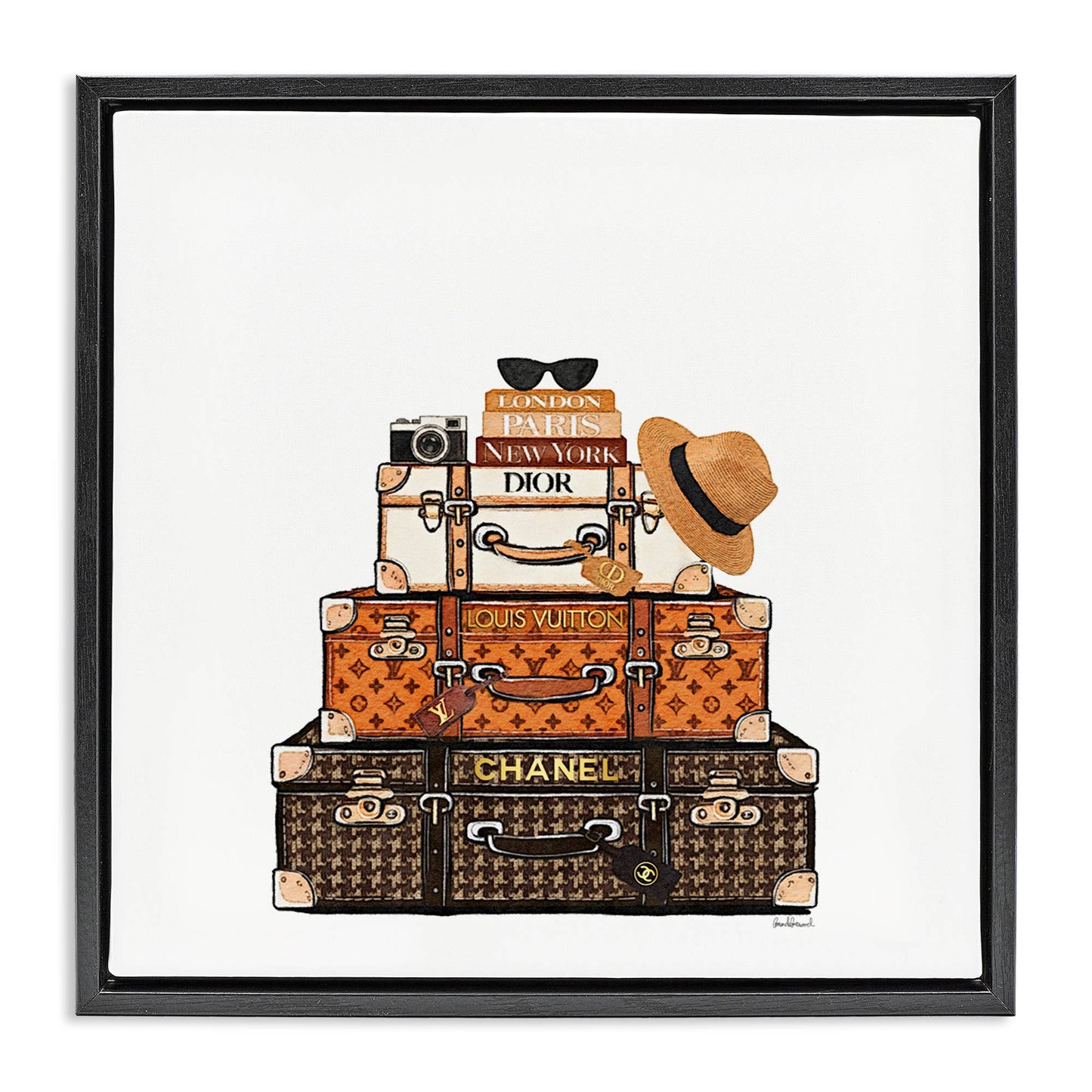 Luxury Travel Luggages - Framed Wall Art