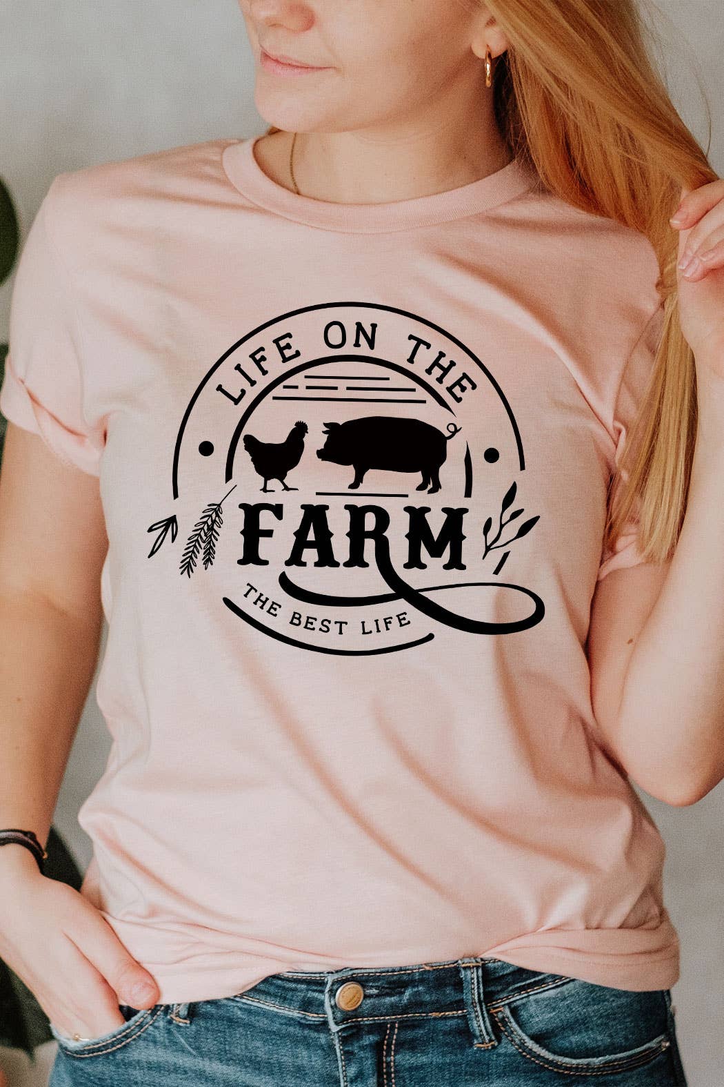 Life On The Farm Basic Graphic Tee
