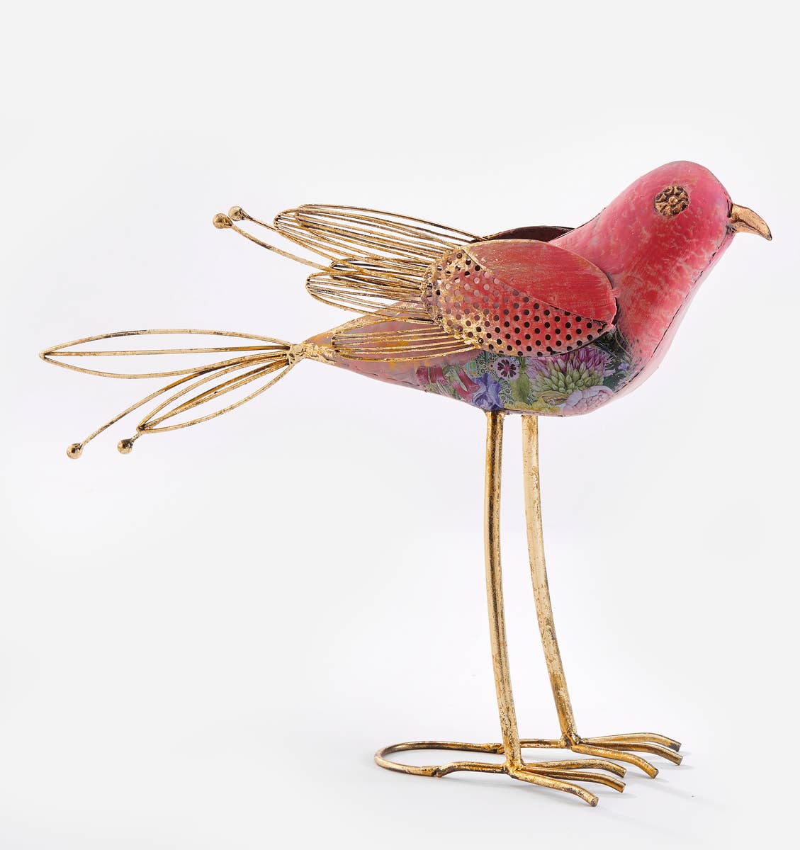Metal Bird Table Deco