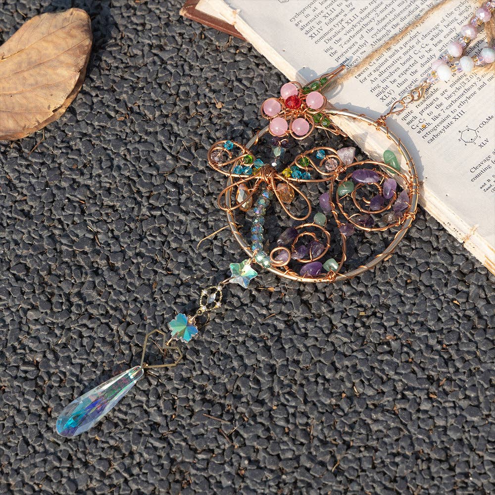 Dragonfly Wrapped Hanging Crystal Prism Sun Catcher MK2ZCAS6W7HLS36