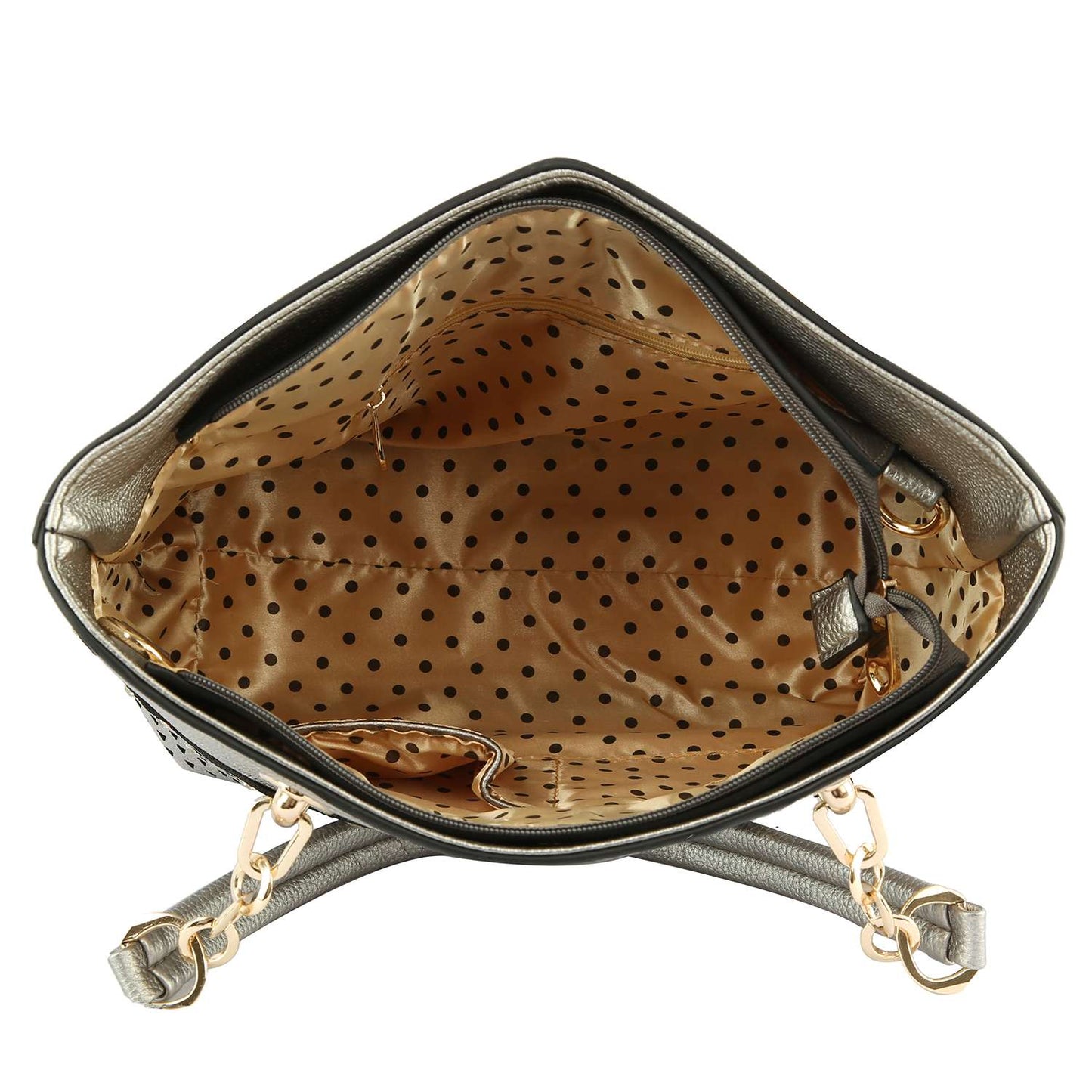 Rhinestone Accent Accessorized Handbag Set