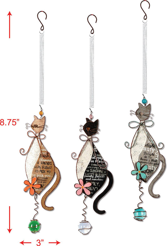 Cat Bouncy 3 Asst Ornament