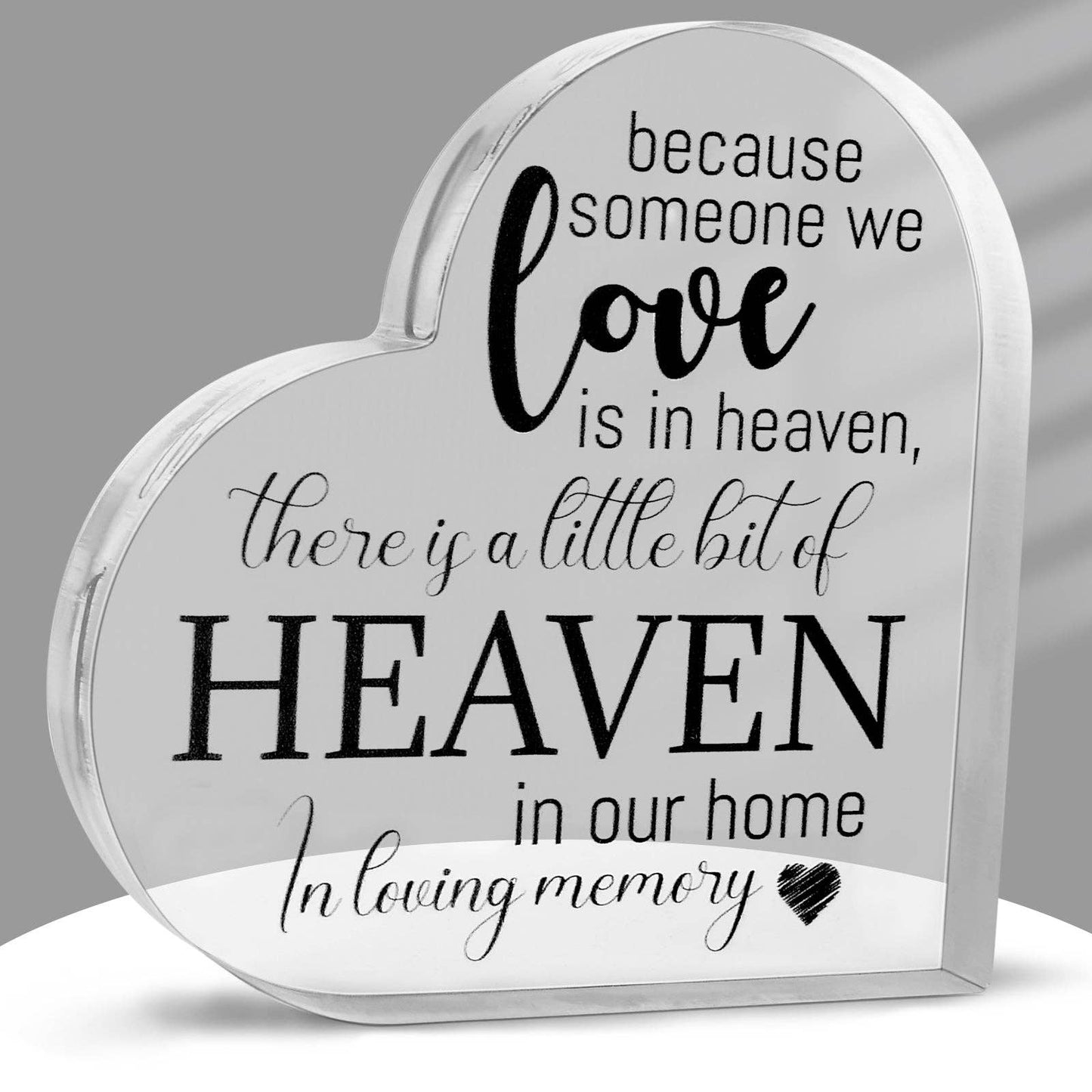 Acrylic Memorial Heart - Heaven In Our Home