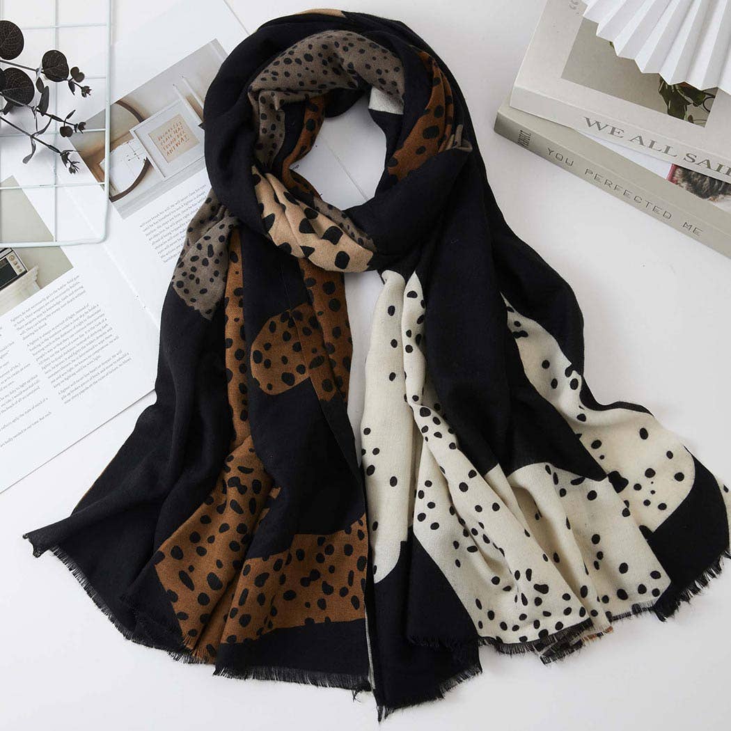 Oversized Leopard Print Long Scarf
