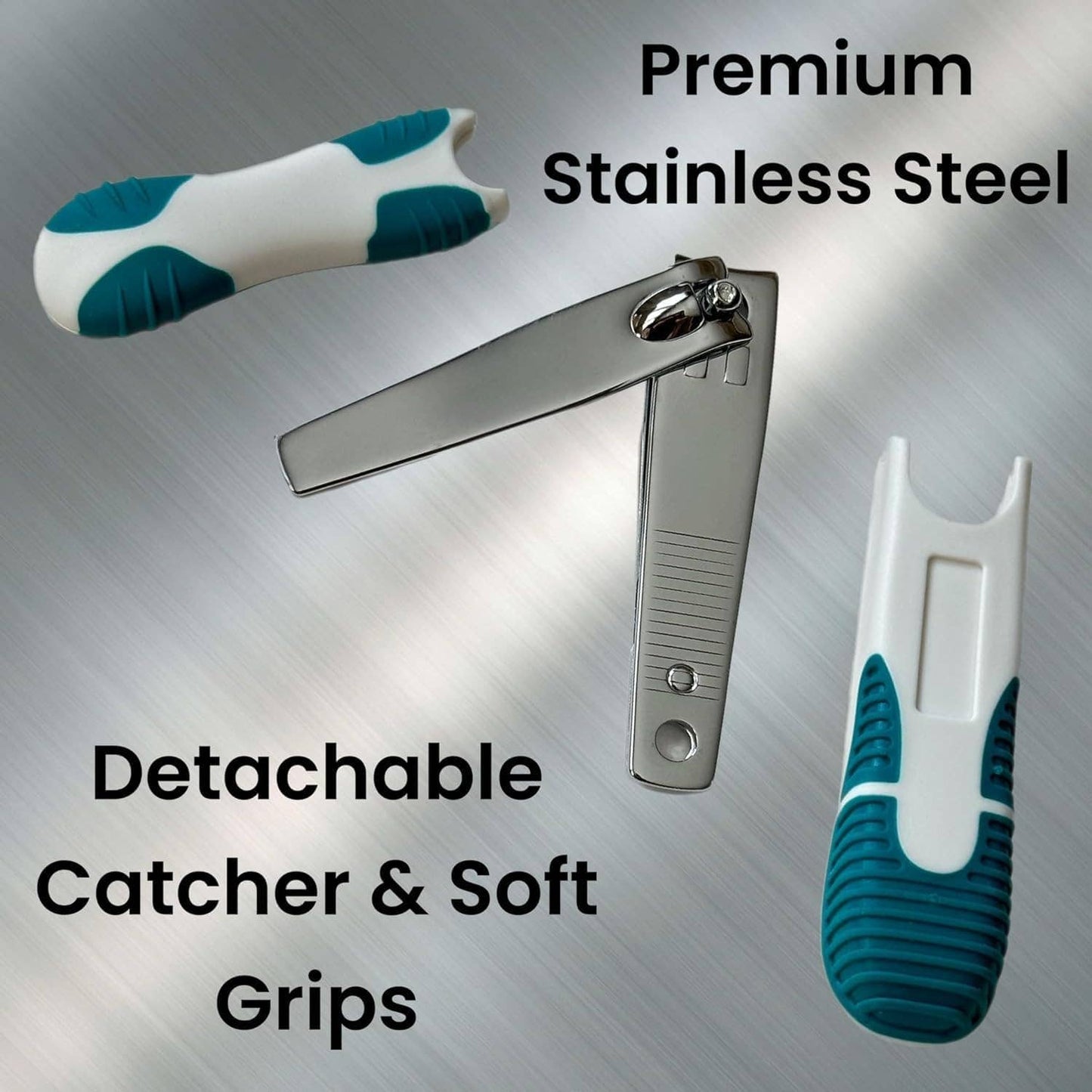 Nail Clippers with Detachable Non Slip-Grip