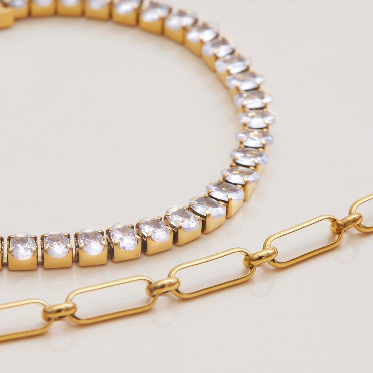 Zircon Titanium Steel Bracelet, No Fade, Luxury_CWAJE4733