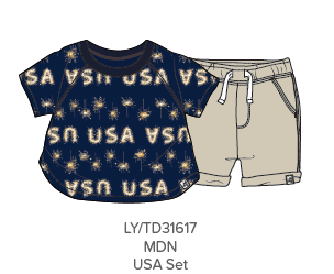 USA Toddler Short Set
