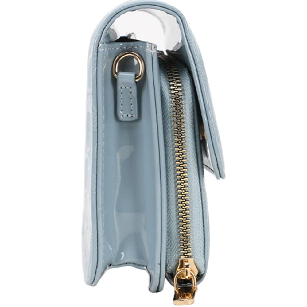 FAUX LEATHER MONOGRAM CROSSBODY BAG, QP 1331