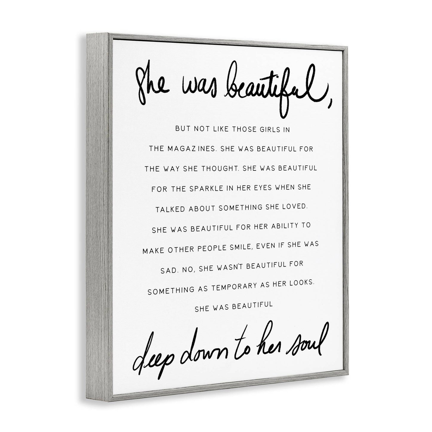 She Was Beautiful Quote Framed Giclee