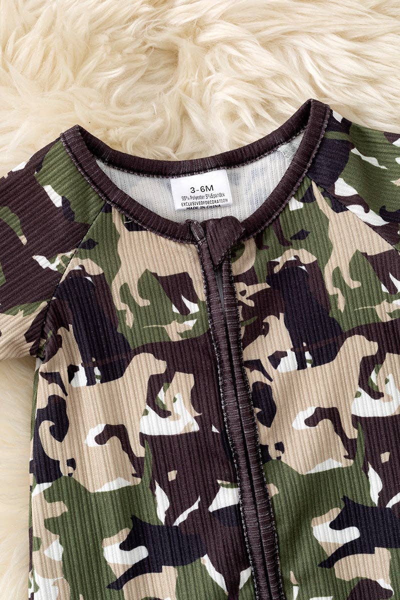 Camouflage  printed baby romper. RPB60250 SOL