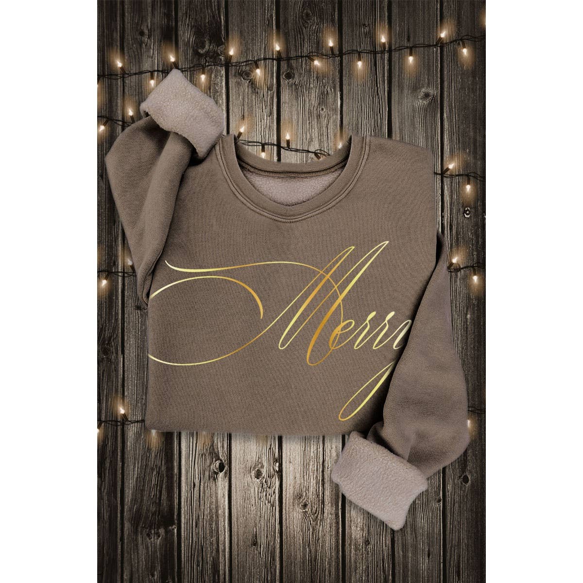 MERRY GOLD FOIL MINERAL SWEATSHIRTS