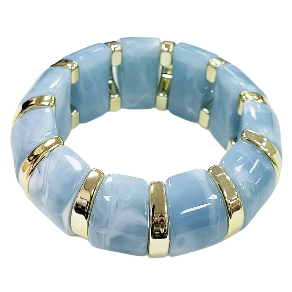 MARBELD NUGGET STRETCH BRACELET, 84602