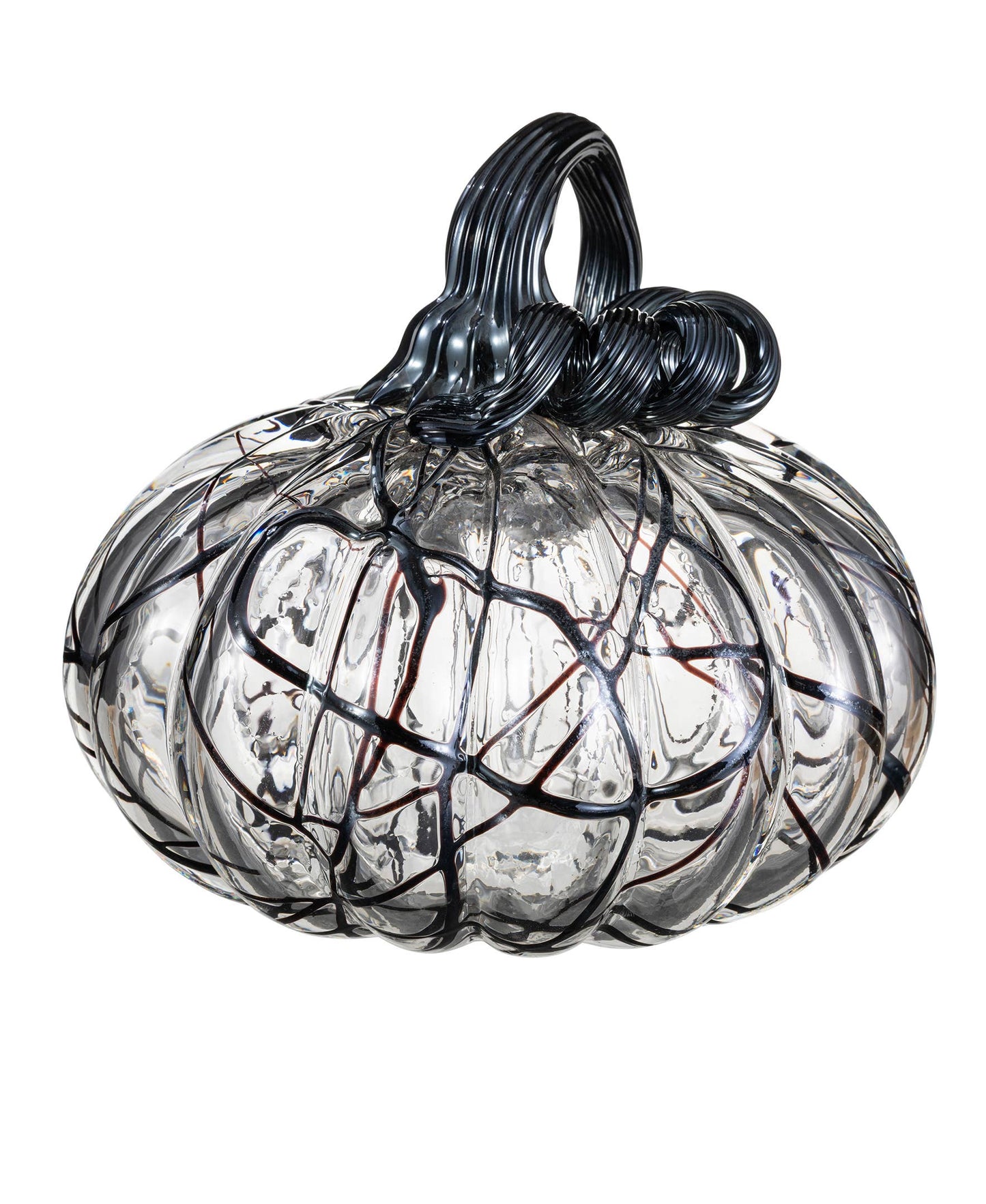 7.50 in L Halloween Glass Pumpkin