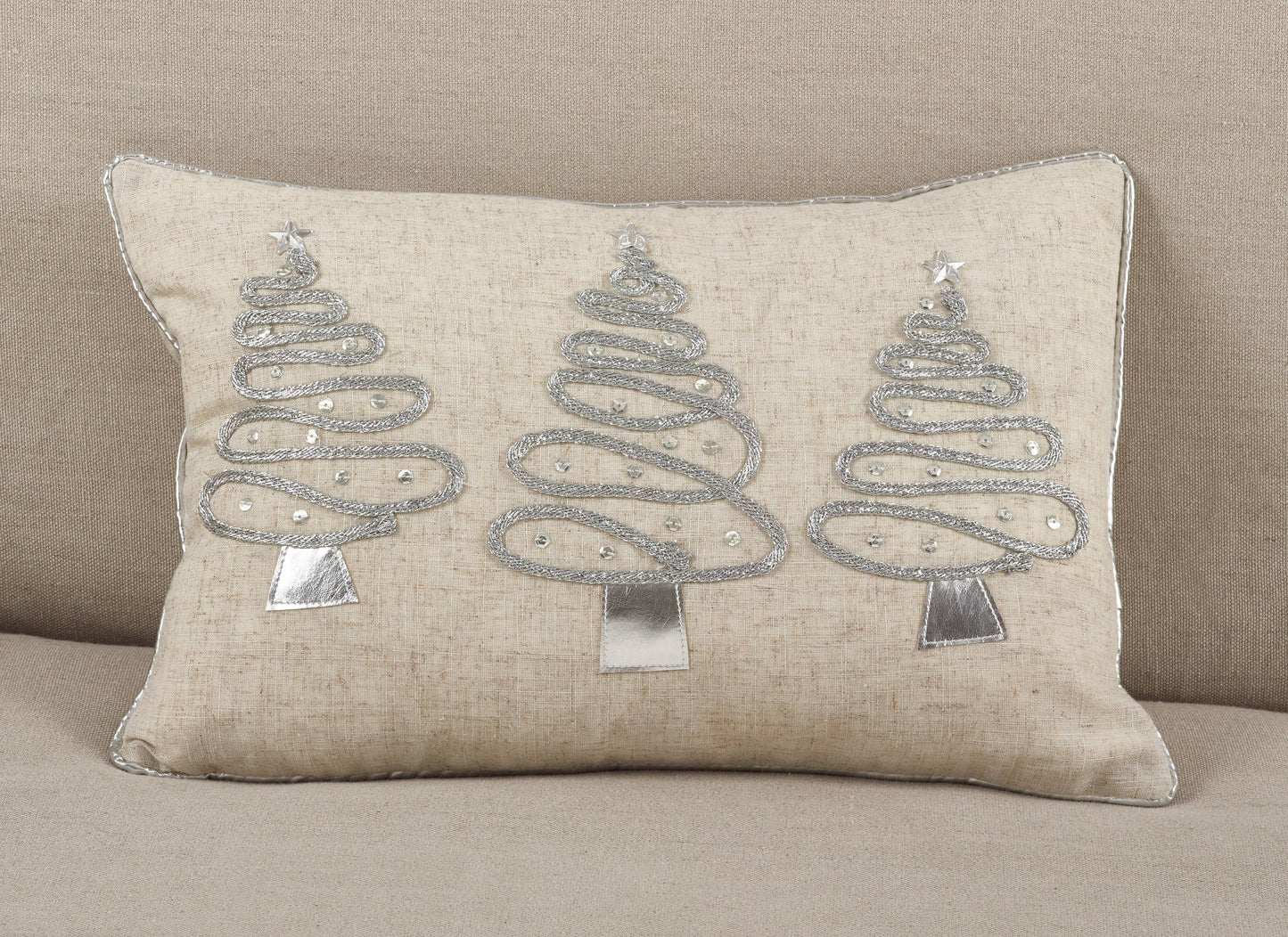 Holiday Trees Pillow - Poly Filled