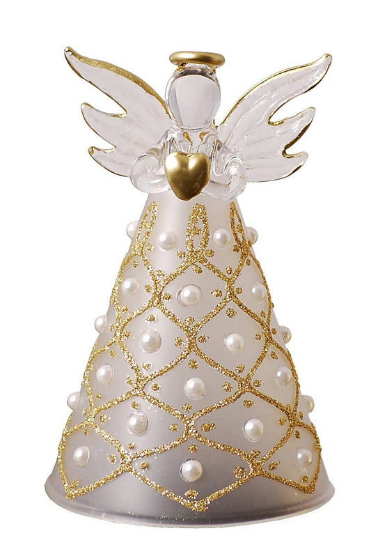 Glass Angel Gold/White