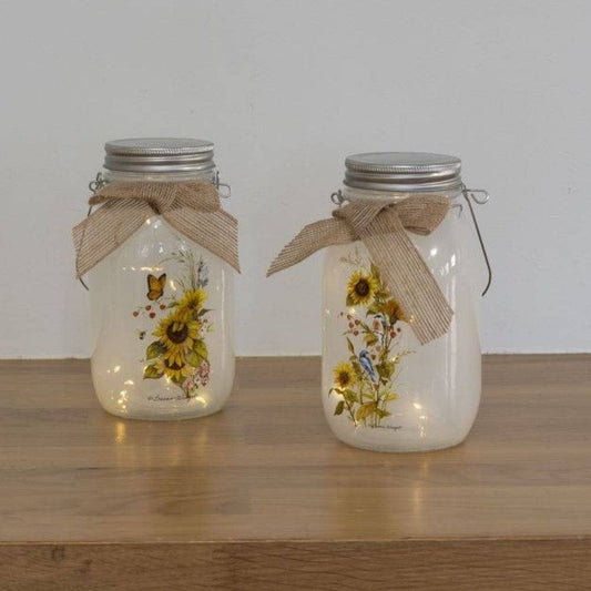 LED Sunflower Mason Jar