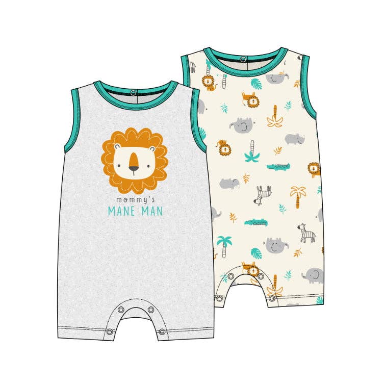 2pcs Set Baby Sleeveless Rompers Tank Top Jumpsuit