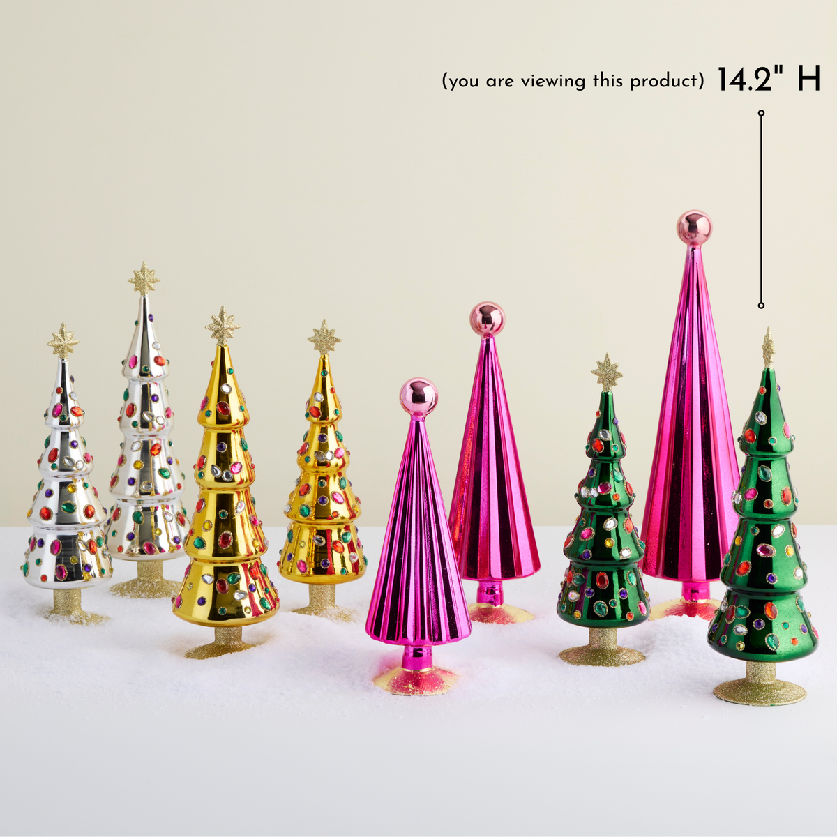 Green Grand Jewel Glass Christmas Tree – Large