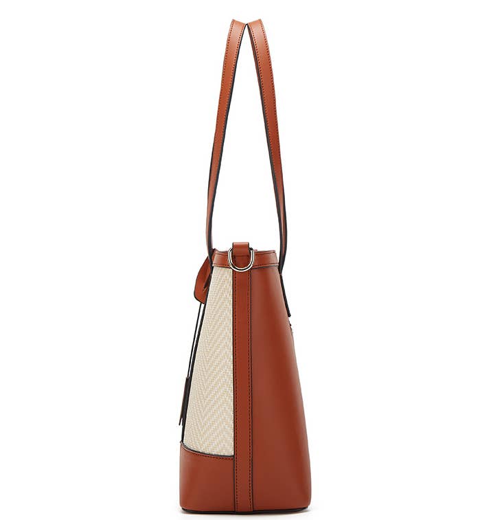 Textured Tote Bag 4-Piece Set