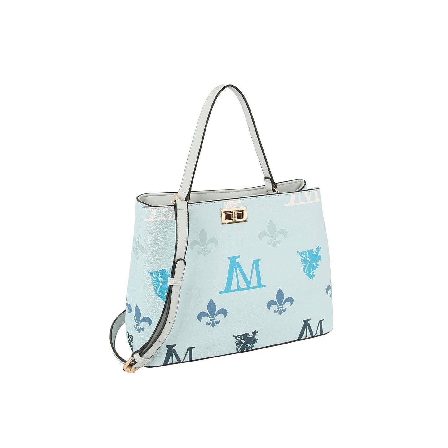 2 in 1 monogram satchel bag with matching purse