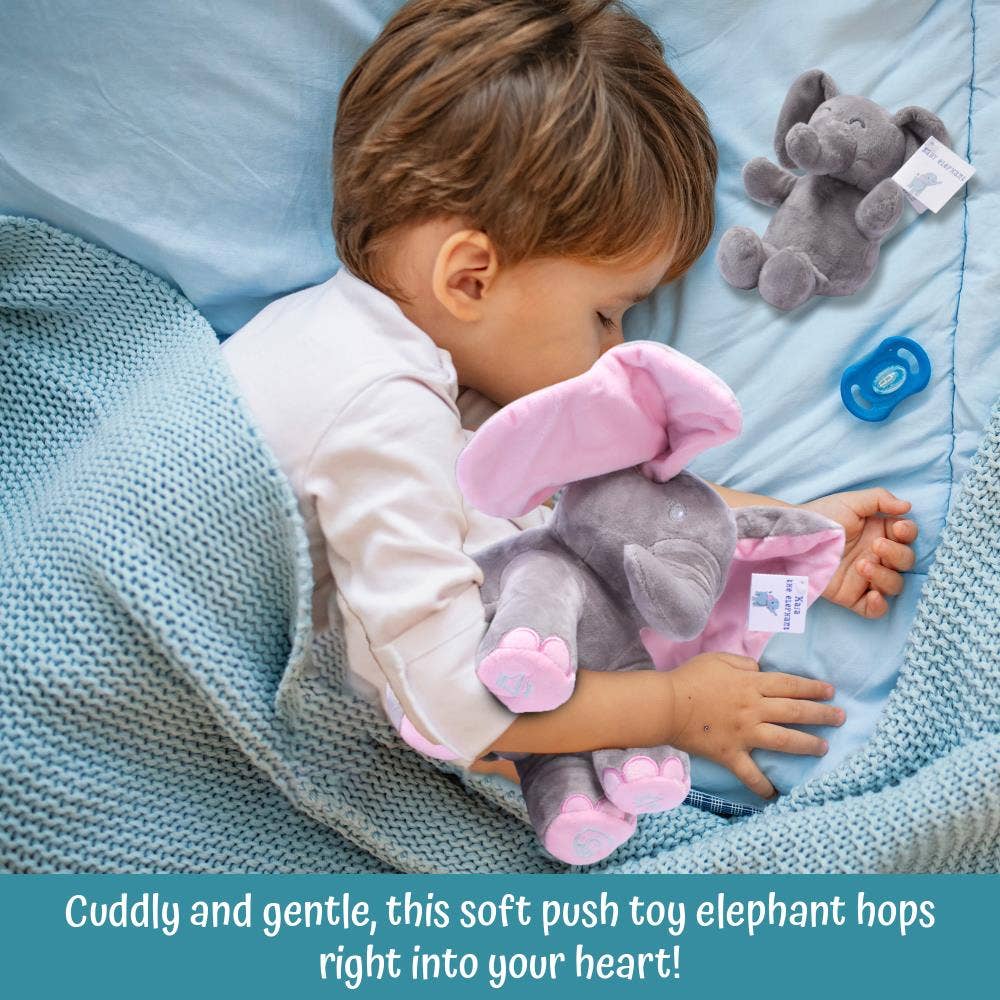 Kaia Singing Peek-A-Boo Elephant & Soft Plush Baby Elephant
