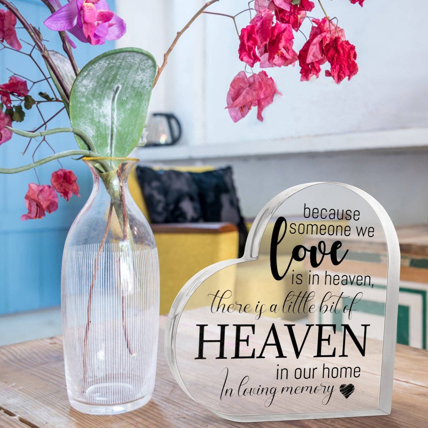 Acrylic Memorial Heart - Heaven In Our Home