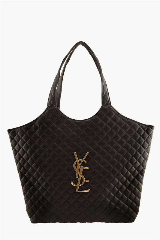 DIAMOND QUILTED LOGO OVERSIZED SHOULDER BAG 6901